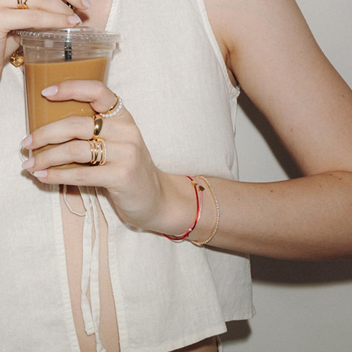Armband little Love pink